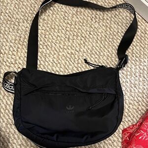 Adidas Black Crossbody Bag with Logo Strap